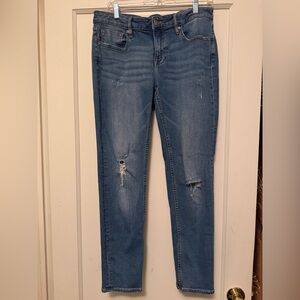 Vigoss Women's Light Blue Distressed Skinny Jeans